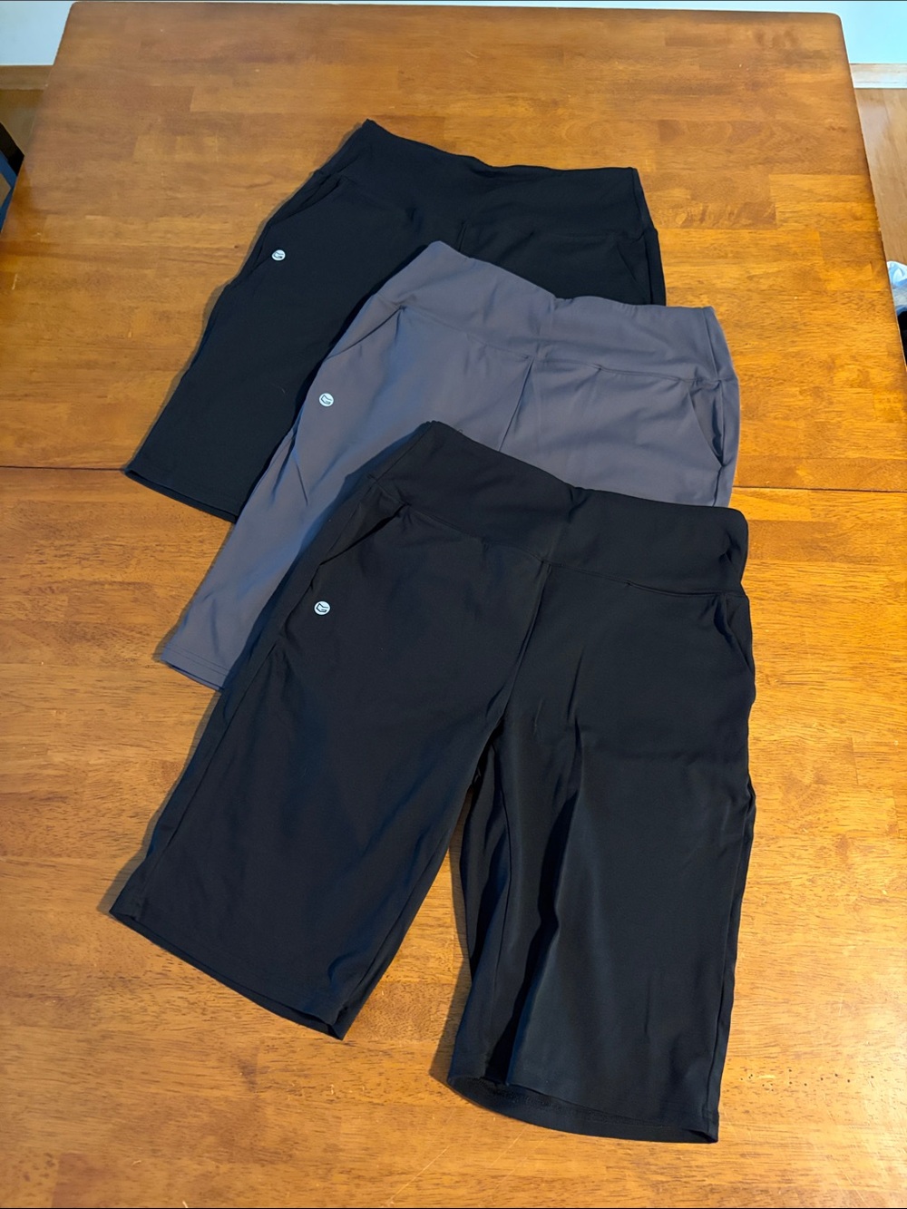Women's Active Bermuda Shorts - Black & Gray Pack